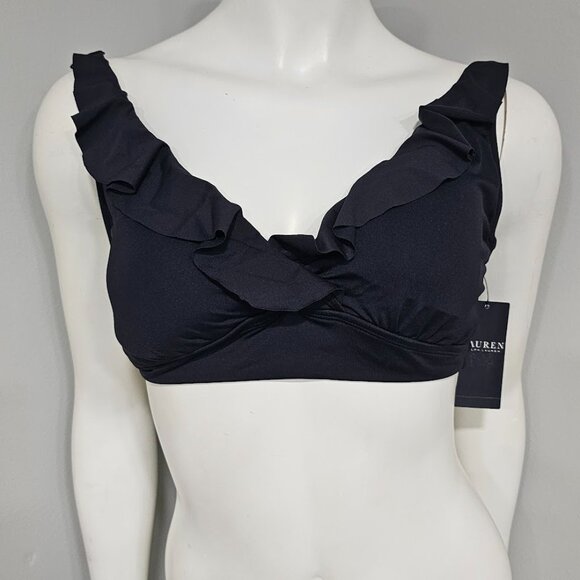 Lauren Ralph Lauren Beach Club Solid Ruffle Bikini Top - Picture 2 of 9